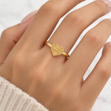 Anillo Corazón Diamantado 1g / T71/4 Oro Amarillo 18K