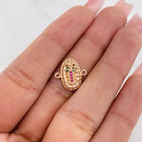 Herraje Virgen Guadalupe 1.3g / 1.5cm Oro Rosa 18K