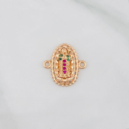 Herraje Virgen Guadalupe 1.3g / 1.5cm Oro Rosa 18K