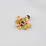 Herraje Pato Bolsas de Dinero 1.65g / 1.5cm Tres Oros 18K
