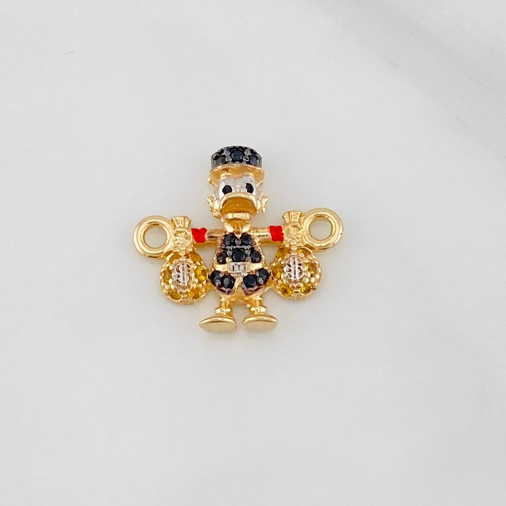 Herraje Pato Bolsas de Dinero 1.65g / 1.5cm Tres Oros 18K