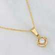 Set Cadena Singapur + Dije Halo / 2.4g / 44cm Oro Amarillo 18K
