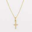 Set Cadena Singapur + Dije Cruz / 1.35g / 40.5cm Oro Amarillo 18K