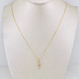 Set Cadena Singapur + Dije Cruz / 1.35g / 40.5cm Oro Amarillo 18K