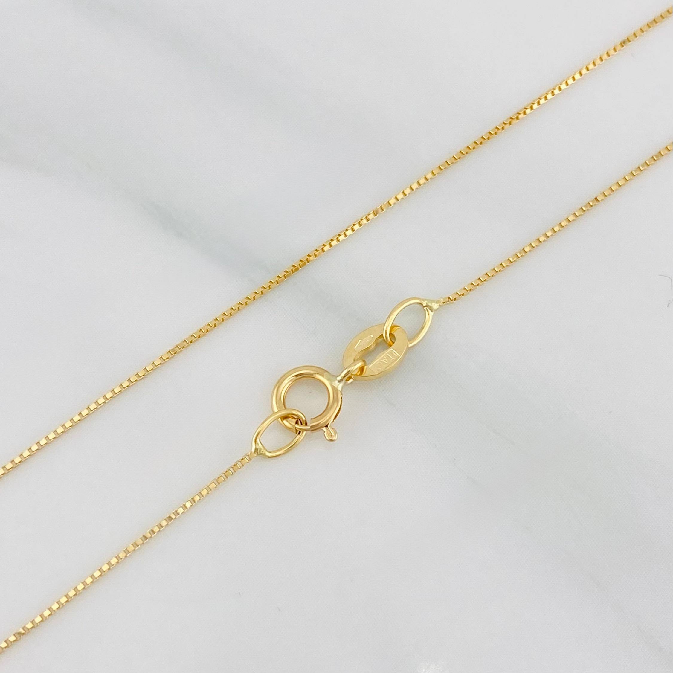 Set Cadena Veneciana + Dije Cruz Cristo / 1.25g / 40.5cm Oro Amarillo 18K