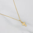 Set Cadena Veneciana + Dije Cruz Cristo / 1.25g / 40.5cm Oro Amarillo 18K