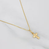 Set Cadena Veneciana + Dije Cruz Cristo / 1.25g / 40.5cm Oro Amarillo 18K