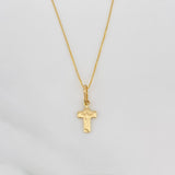 Set Cadena Veneciana + Dije Cruz Cristo / 1.25g / 40.5cm Oro Amarillo 18K