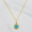 Set Cadena Singapur + Dije Halo / 2.2g / 44.5cm Oro Amarillo 18K