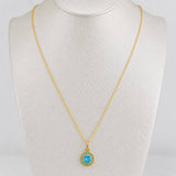 Set Cadena Singapur + Dije Halo / 2.2g / 44.5cm Oro Amarillo 18K