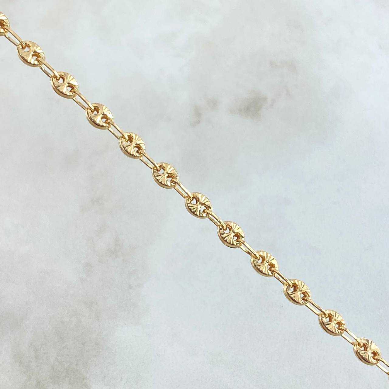 Cadena GC 10gr / 50cm / 4.3mm Diamantada Oro Amarillo 18K