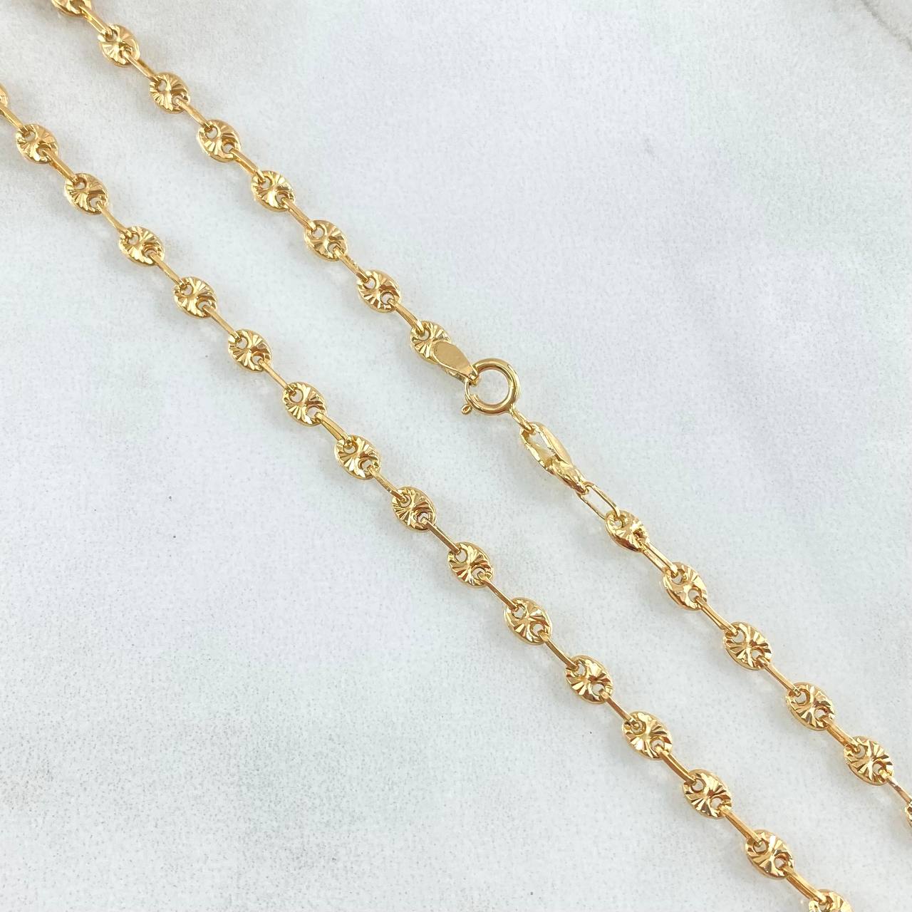 Cadena GC 6gr / 50cm / 3.2mm Diamantada Oro Amarillo 18K