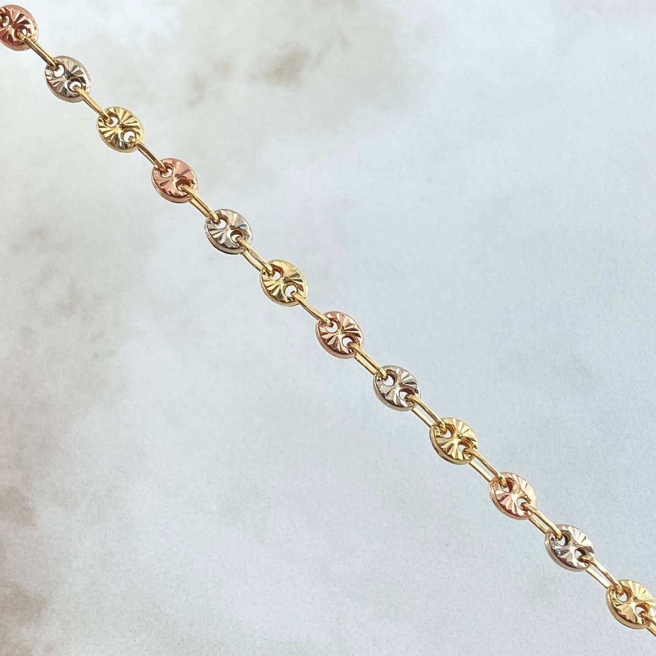 Cadena GC 6.7gr / 45cm / 3.4mm Tres Oros 18K