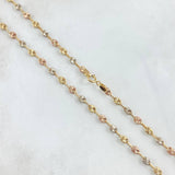 Cadena GC 5.95gr / 50cm / 3.2mm Diamantada Tres Oros 18K