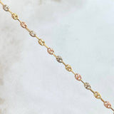 Cadena GC 6gr / 50cm / 3.2mm Diamantada Tres Oros 18K