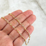 Cadena GC 5.95gr / 50cm / 3.2mm Diamantada Tres Oros 18K