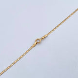 Cadena Escalera Plana 2.6gr / 59.8cm / 1.5mm Diamantada Tres Oros +3 18K $