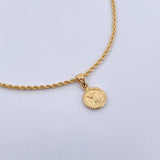 Set Cadena Lazo 2gr / 50.1cm / 1.4mm + Dije Divino Niño 0.5gr / 1.6cm Troquelado Oro Amarillo 18K (Oferta) $