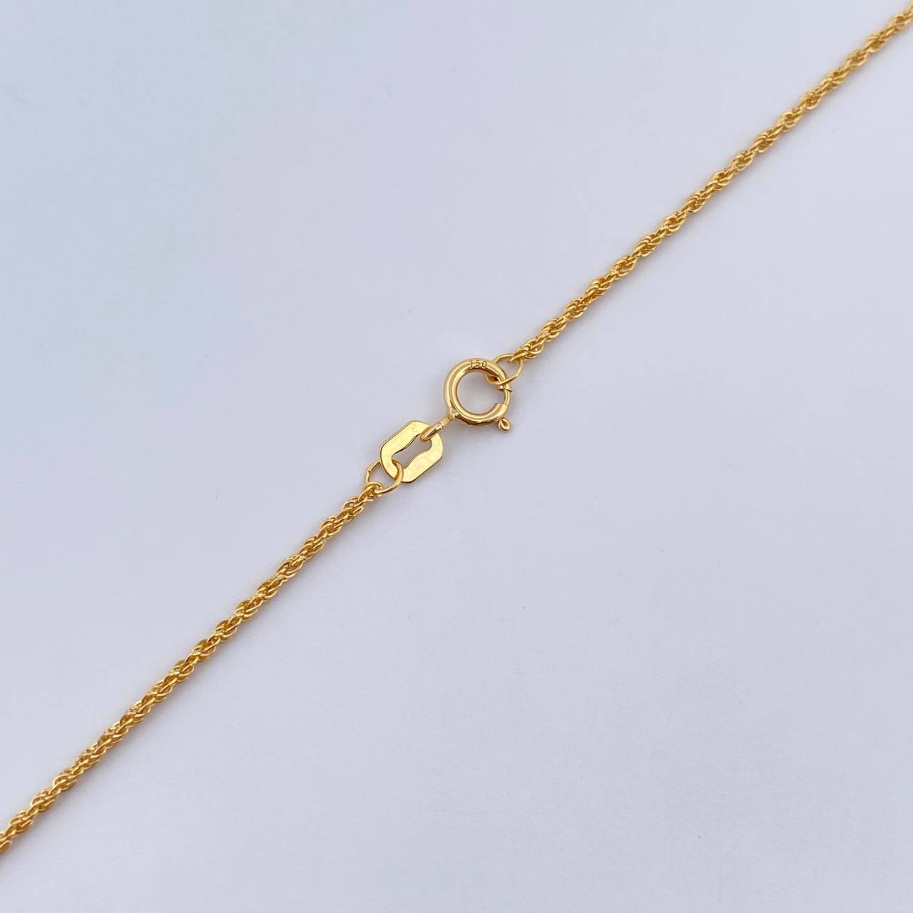 Set Cadena Lazo 1.15gr / 60.1cm / 0.9mm + Dije San Miguel Arcangel 0.6gr / 1.9cm Troquelado Oro Amarillo 18K (Oferta) $