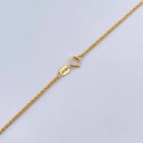 Set Cadena Lazo 1.15gr / 60.1cm / 0.9mm + Dije San Miguel Arcangel 0.6gr / 1.9cm Troquelado Oro Amarillo 18K (Oferta) $