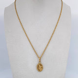 Set Cadena Lazo 1.15gr / 60.1cm / 0.9mm + Dije San Miguel Arcangel 0.6gr / 1.9cm Troquelado Oro Amarillo 18K (Oferta) $