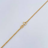 Set Cadena Lazo 1gr / 49.9cm / 0.9mm + Dije Corazon Rayas 0.4gr / 1.3cm Troquelado Oro Amarillo 18K (Oferta) $