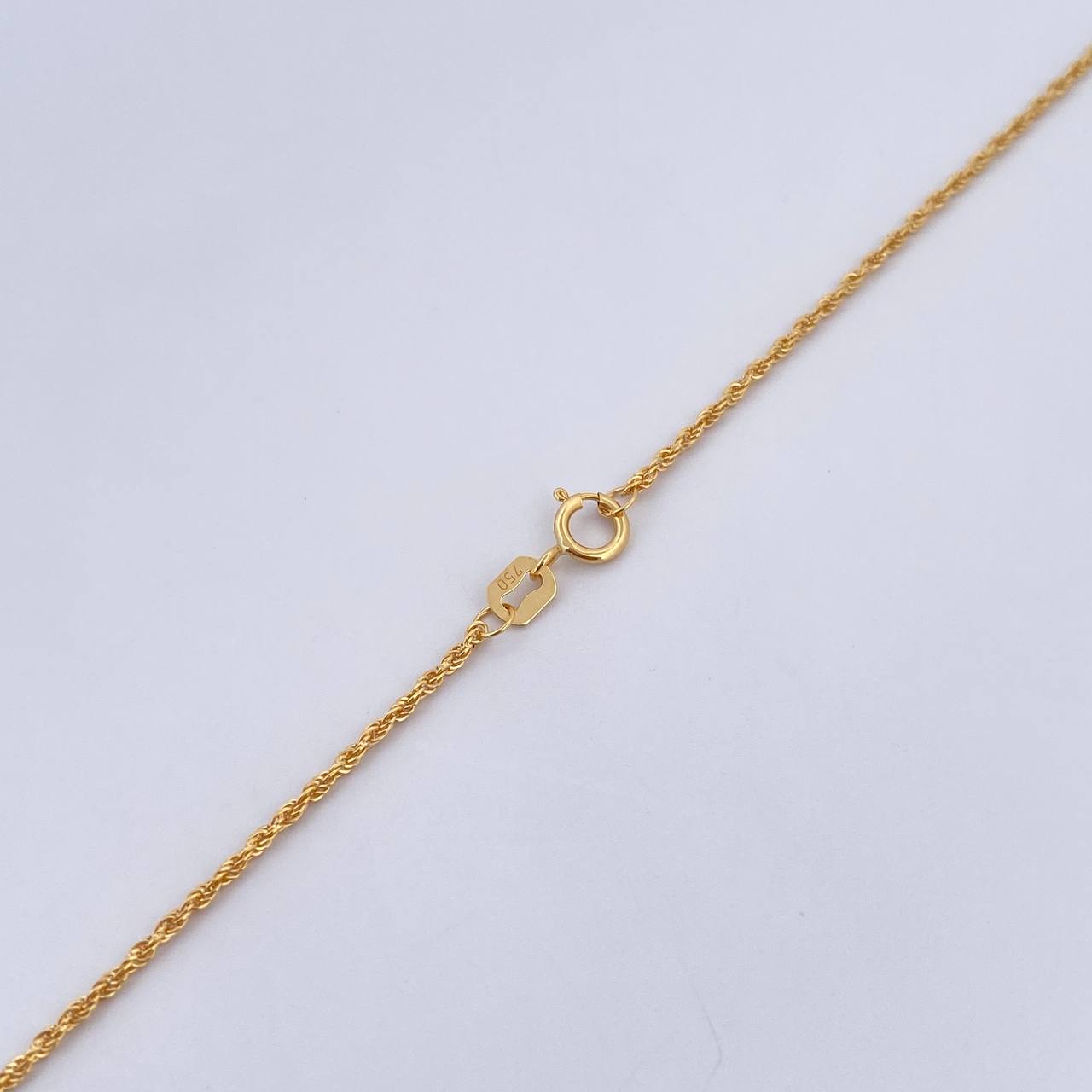 Set Cadena Lazo 1.15gr / 59.5cm / 0.8mm + Dije Cruz Cristo 0.65gr / 2.4cm Rombo Oro Amarillo 18K (Oferta) $