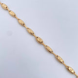 Pulso Rustico Eslabon 4.8gr / 20.5cm / 5.4mm Corona Rx Oro Amarillo 18K $