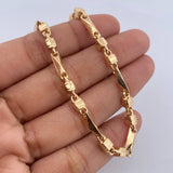 Pulso Rustico Española 5.9gr / 20.6cm / 3.8mm Oro Amarillo 18K $