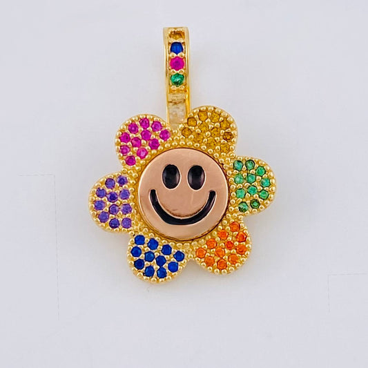 Dije Flor Animado Movil 4.4 g / 2.5 cm Oro Amarillo 18K