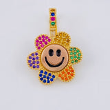 Dije Flor Animado Movil 4.4 g / 2.5 cm Oro Amarillo 18K