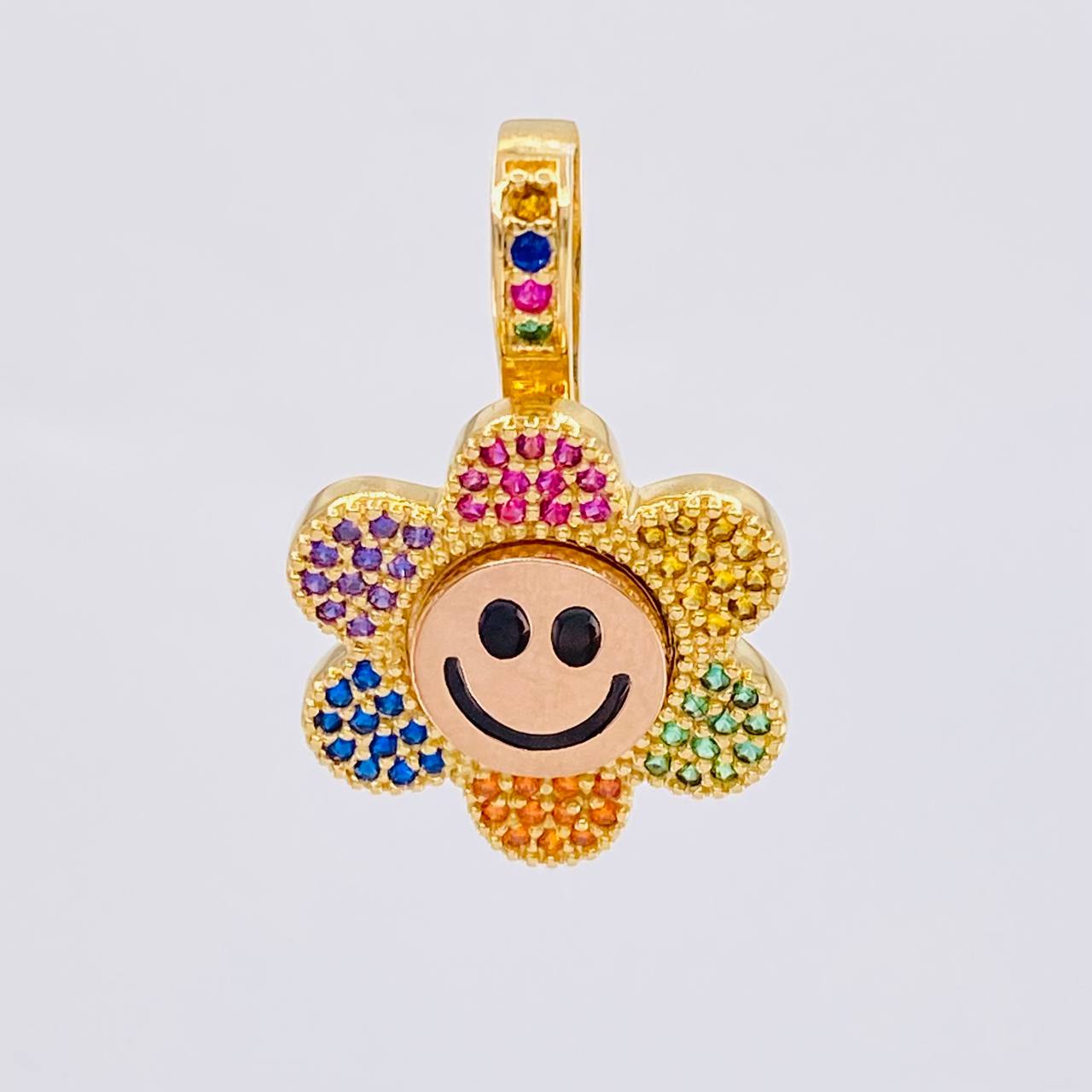 Dije Flor Animado Movil 4.4 g / 2.5 cm Oro Amarillo 18K
