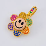 Dije Flor Animado Movil 4.4 g / 2.5 cm Oro Amarillo 18K