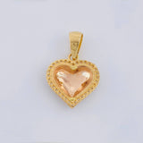Dije Corazón 2.65 g / 2.5 cm Dos Oros Amarillo Blanco 18K