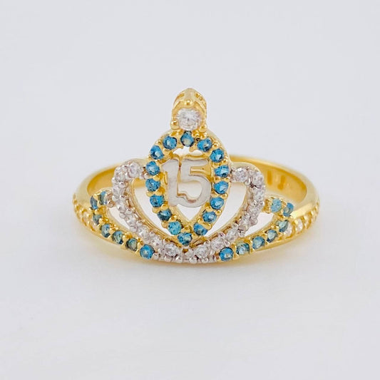 Anillo Corona Quinces 2.75 g / T6 1/4 Oro Amarillo 18K