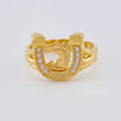 Anillo Herradura Caballo Mate 7.1 g / T9 3/4 Oro Amarillo 18K