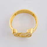Anillo Herradura Caballo Mate 7.1 g / T9 3/4 Oro Amarillo 18K
