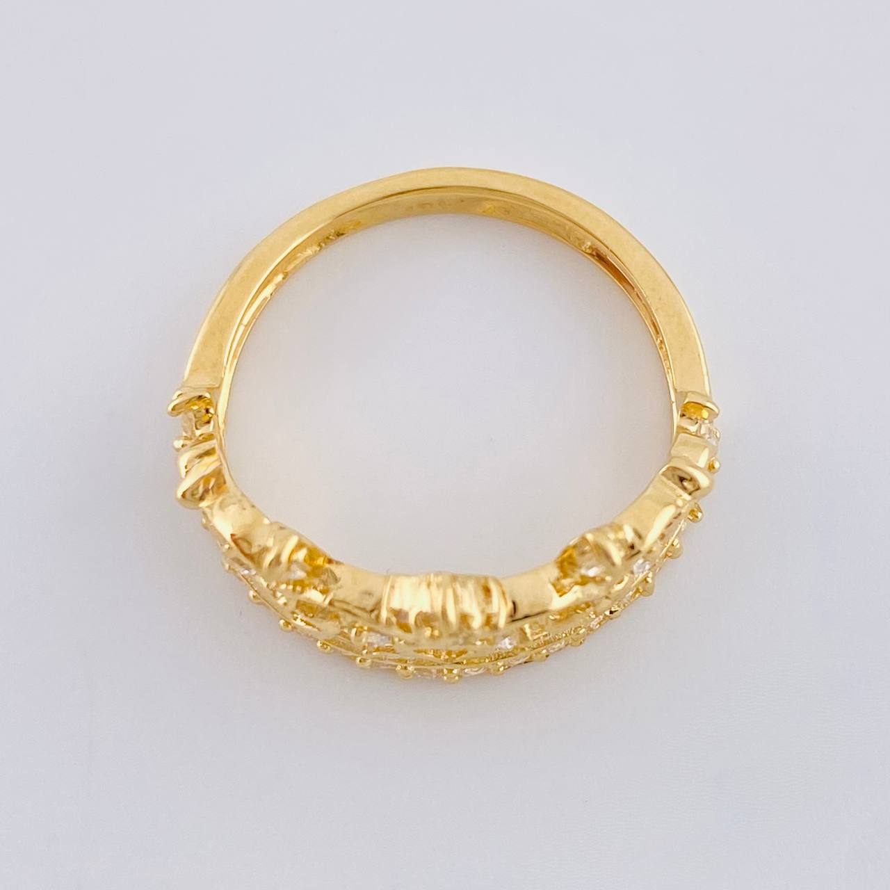 Anillo Corona Corazones 2.9 g / T6 1/4 Oro Amarillo 18K
