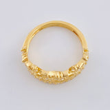 Anillo Corona Corazones 2.9 g / T6 1/4 Oro Amarillo 18K