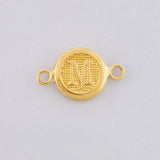 Herraje Circulo Letra M 0.4g / 1.5cm Oro Amarillo 18K