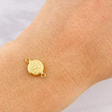Herraje Circulo Letra M 0.4g / 1.5cm Oro Amarillo 18K