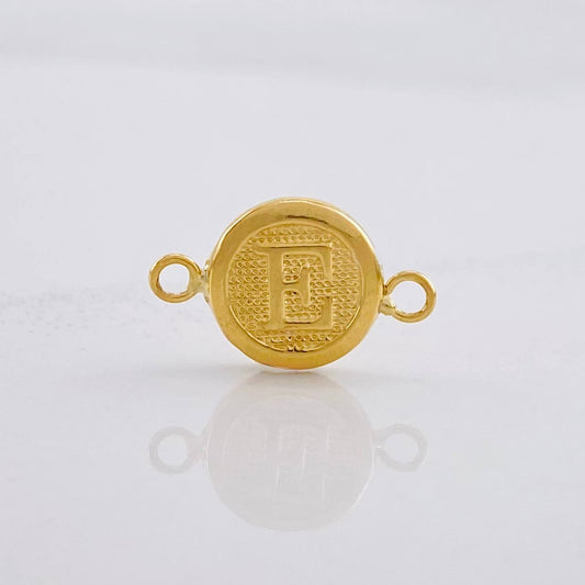 Herraje Circulo Letra E 0.4g / 1.5cm Oro Amarillo 18K