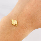 Herraje Circulo Letra E 0.4g / 1.5cm Oro Amarillo 18K