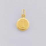 Dije Circulo Letra I 0.4g / 1.6cm Oro Amarillo 18K
