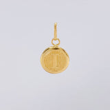 Dije Circulo Letra I 0.4g / 1.6cm Oro Amarillo 18K