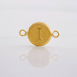 Herraje Circulo Letra I 0.4g / 1.5cm Oro Amarillo 18K