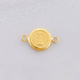 Herraje Circulo Letra I 0.4g / 1.5cm Oro Amarillo 18K