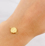 Herraje Circulo Letra I 0.4g / 1.5cm Oro Amarillo 18K