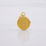 Dije Circulo Letra S 0.4g / 1.6cm Oro Amarillo 18K