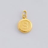 Dije Circulo Letra S 0.4g / 1.6cm Oro Amarillo 18K